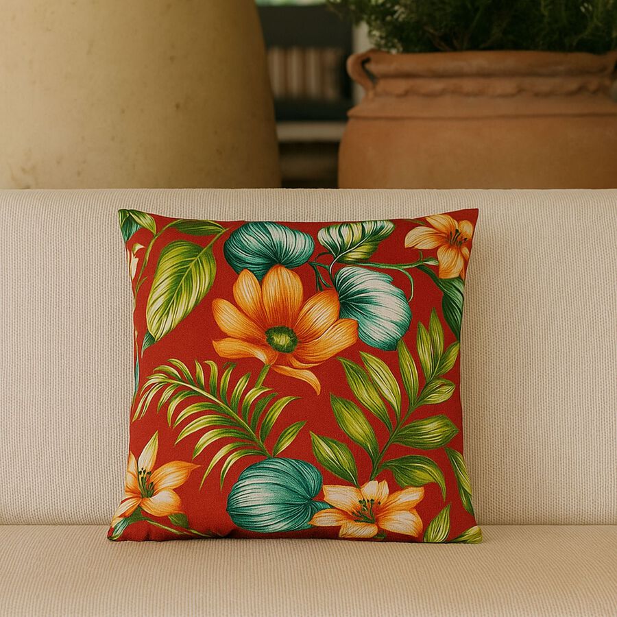 Cojín de exterior grana Tropical 43x43cm