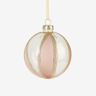 Set de 12 bolas blancas y rosas Ø8cm