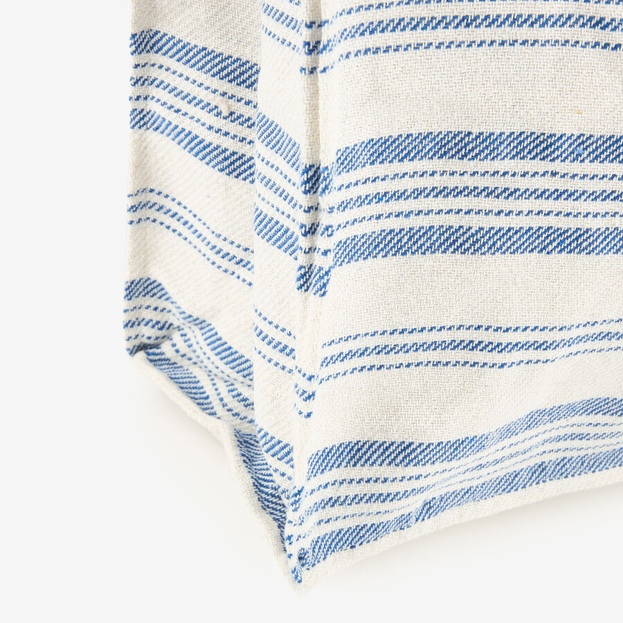 Bolso de algodón rayas azules Cervia 45x45x15cm