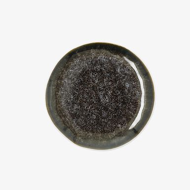 Plato de pan marr&oacute;n de porcelana Nero &Oslash;16cm