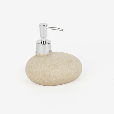 Dispensador de jabón de baño de poliresina Clear Stone 13x10x11cm