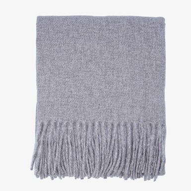Manta efecto cashmere gris Serel 130x150cm