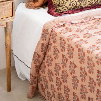 Plaid de algodón ramillete Mia 130x170cm Clau&Chloe