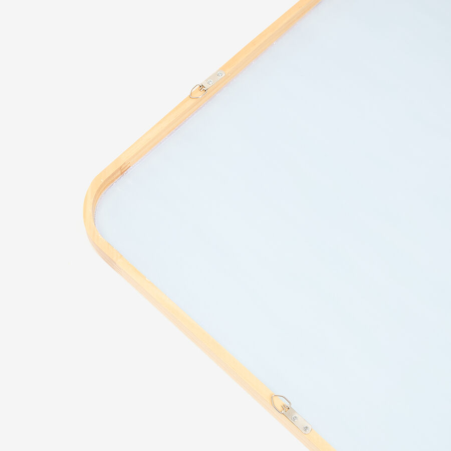 Espejo de pared rectangular con marco madera Jalota 60x90cm