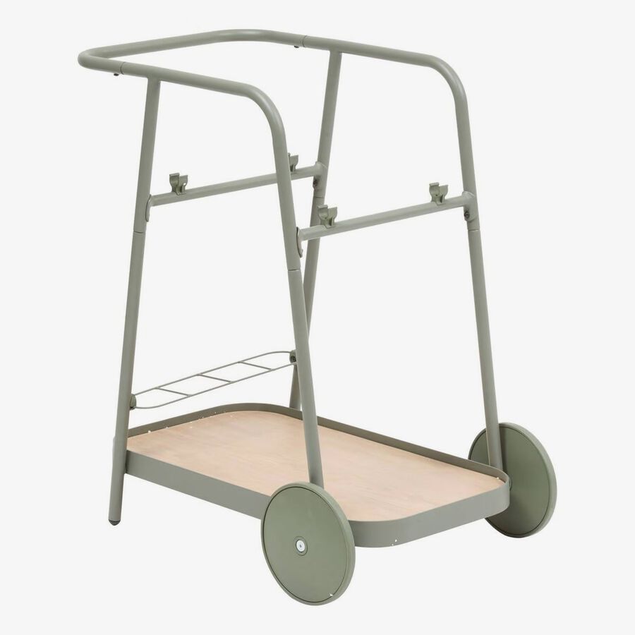 Camarera de jard&iacute;n de aluminio verde 76x50x81cm