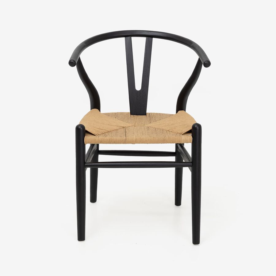 Silla de comedor de madera negra Irma 49x42x78cm Clau&Chloe