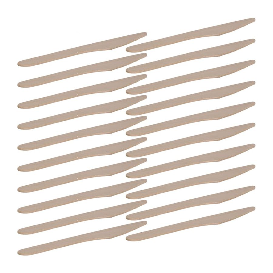 Set de 20 cuchillos desechables de pino