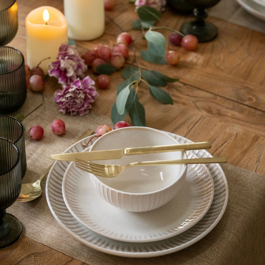 Bol de gres blanco Tauber &Oslash;14x8cm 50cl