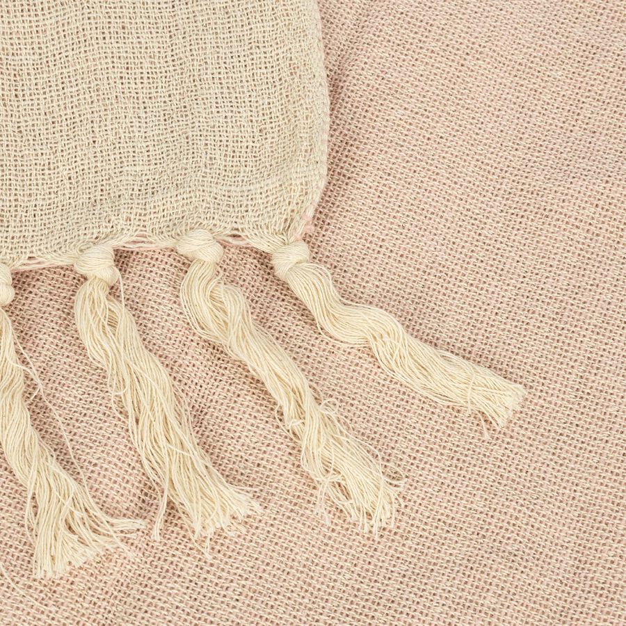 Plaid rosa de algodón Gotta 125x150cm