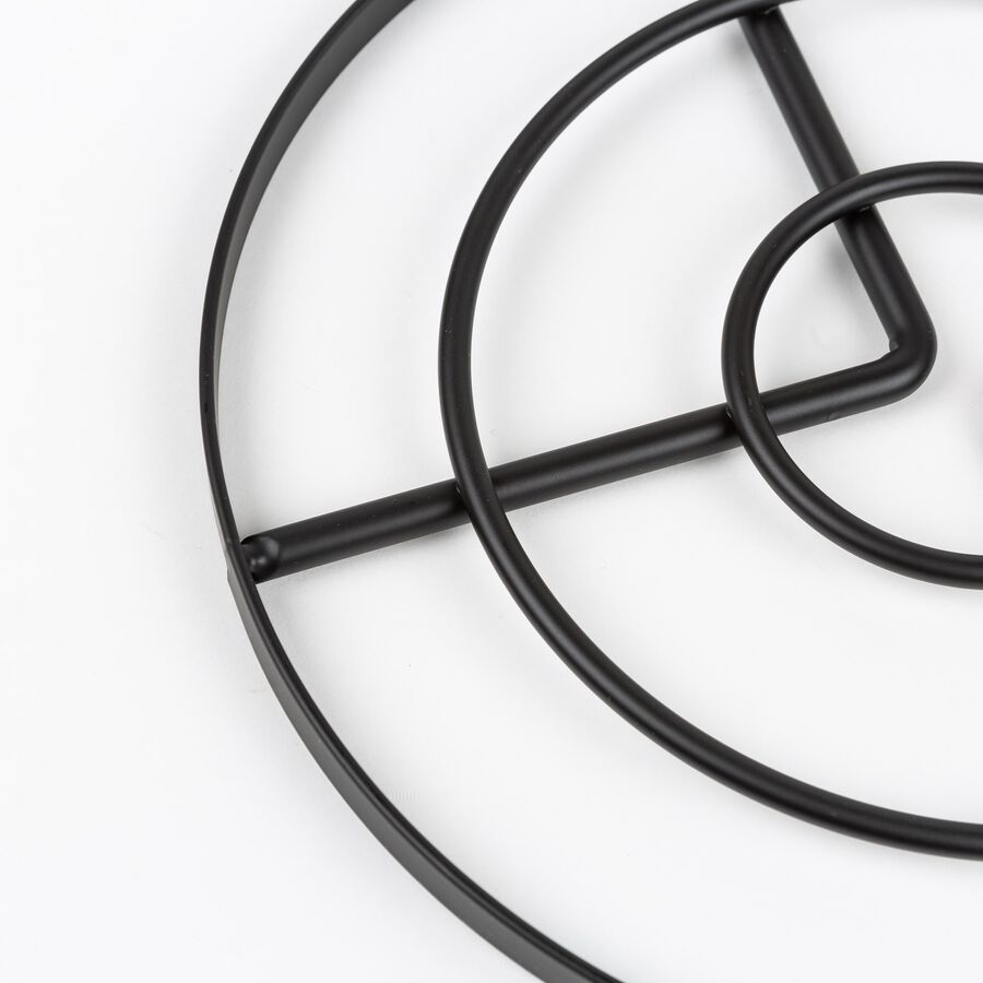 Salvamantel de metal negro &Oslash;23cm