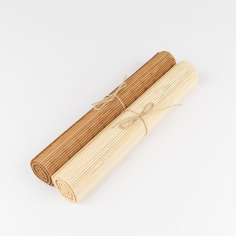 Mantel individual de bamb&uacute; 2 colores 30x45cm