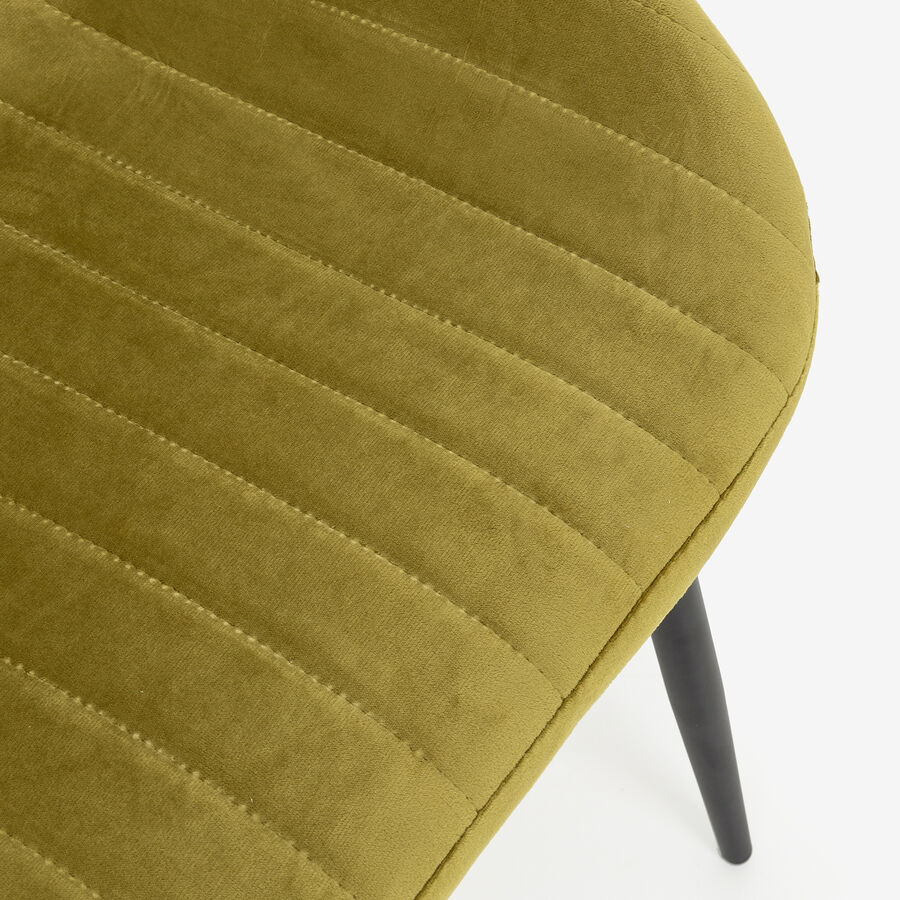 Silla de comedor de terciopelo verde Lydia 54x50x86cm Clau&Chloe