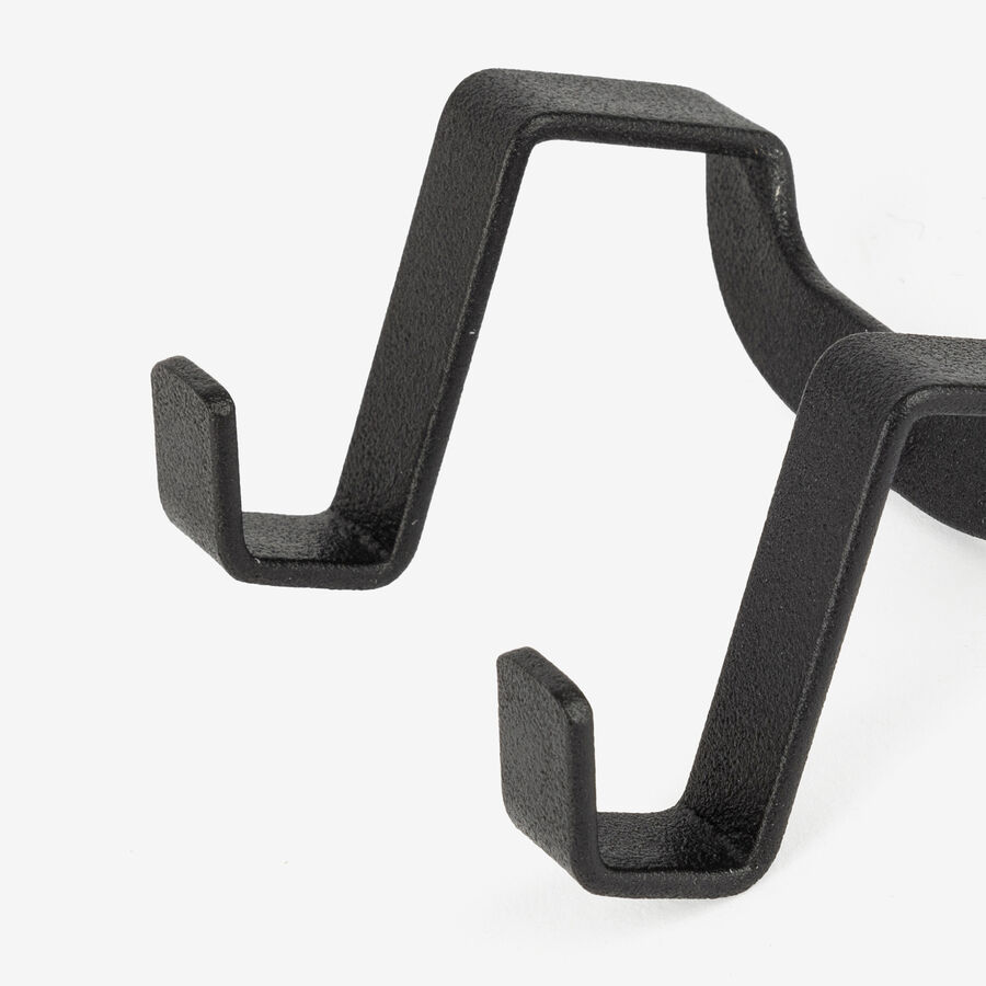 Gancho doble de acero negro 4x6x5cm
