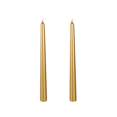 Set de 2 velas candelabro oro 25cm