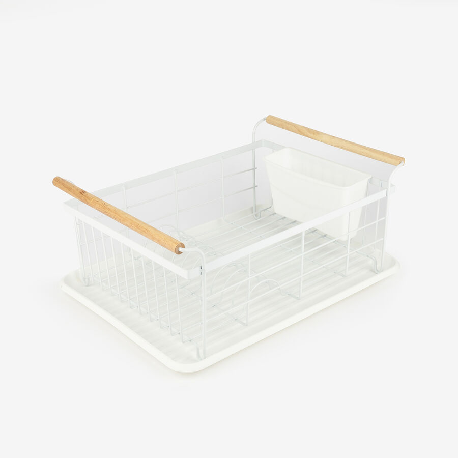 Escurreplatos de acero blanco 43x32x19cm