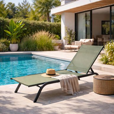 Tumbona de jard&iacute;n de textileno verde Oasis