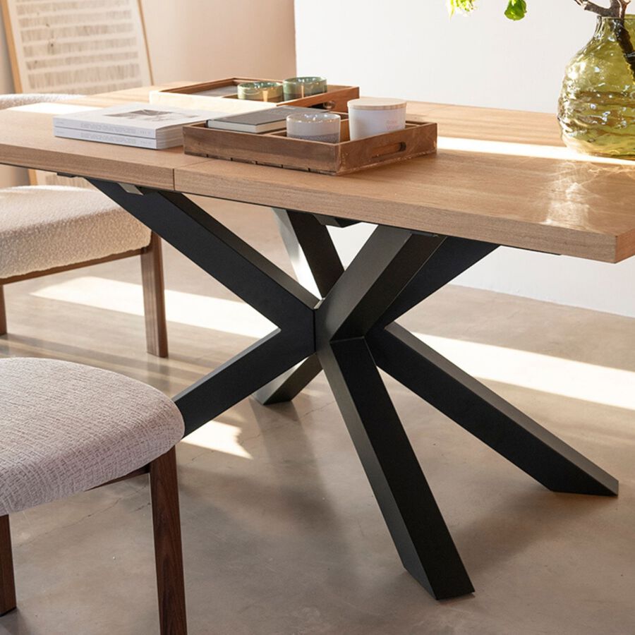 Mesa de comedor extensible de madera DM Denver 180/220x90x76cm