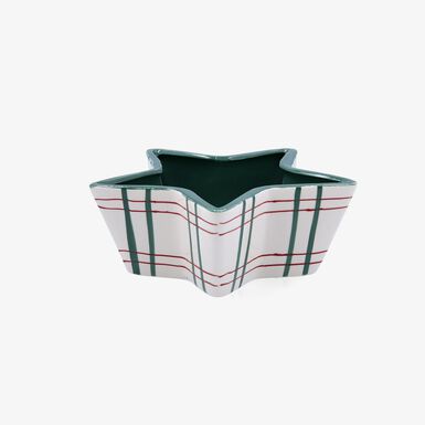 Bol estrella de dolomita verde Hollystripe Ø21x20x8cm Clau&Chloe