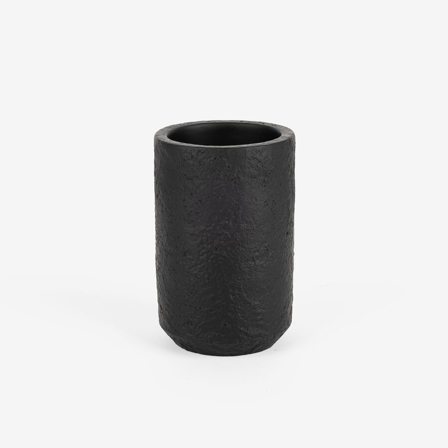 Vaso portacepillos de resina negro Fito 11c