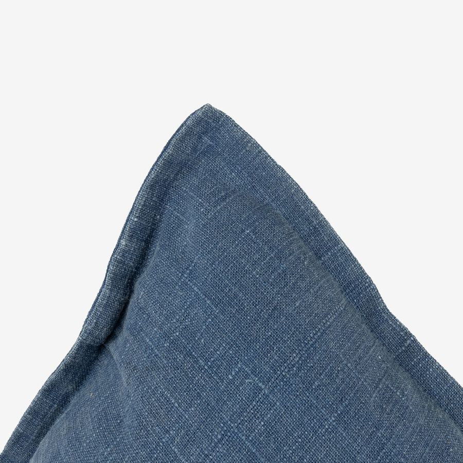 Funda de cojín de algodón azul Frida 45x45cm