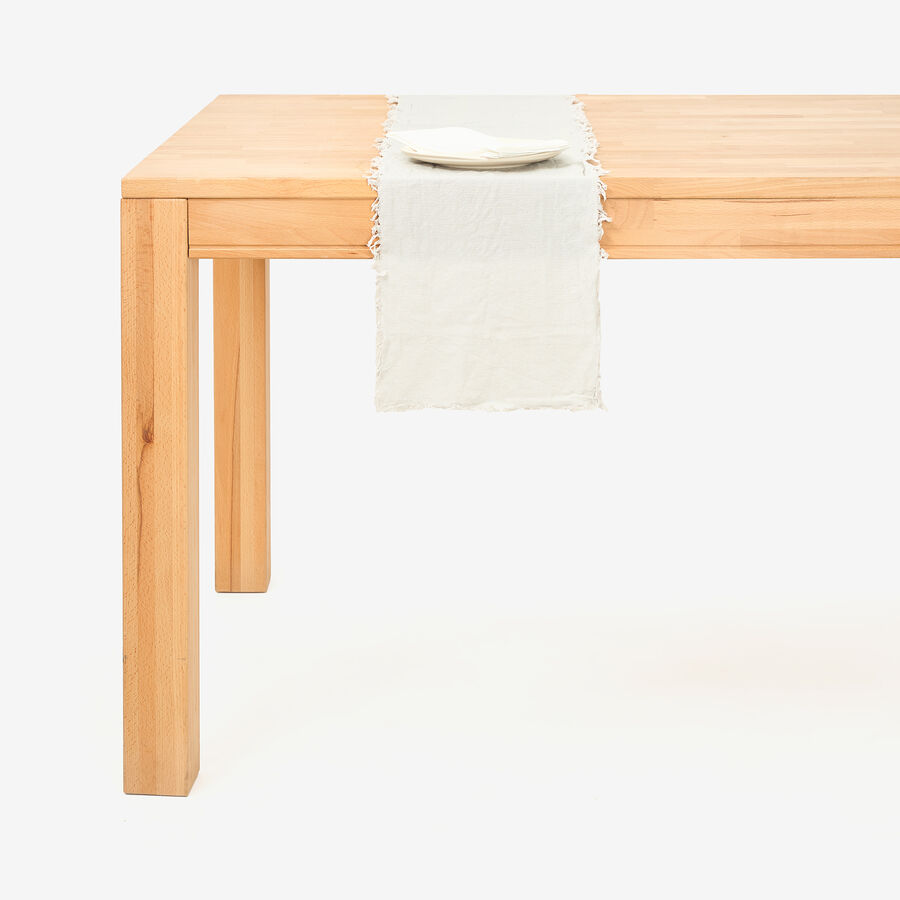 Camino de mesa de algod&oacute;n gris Flecos 30x150cm