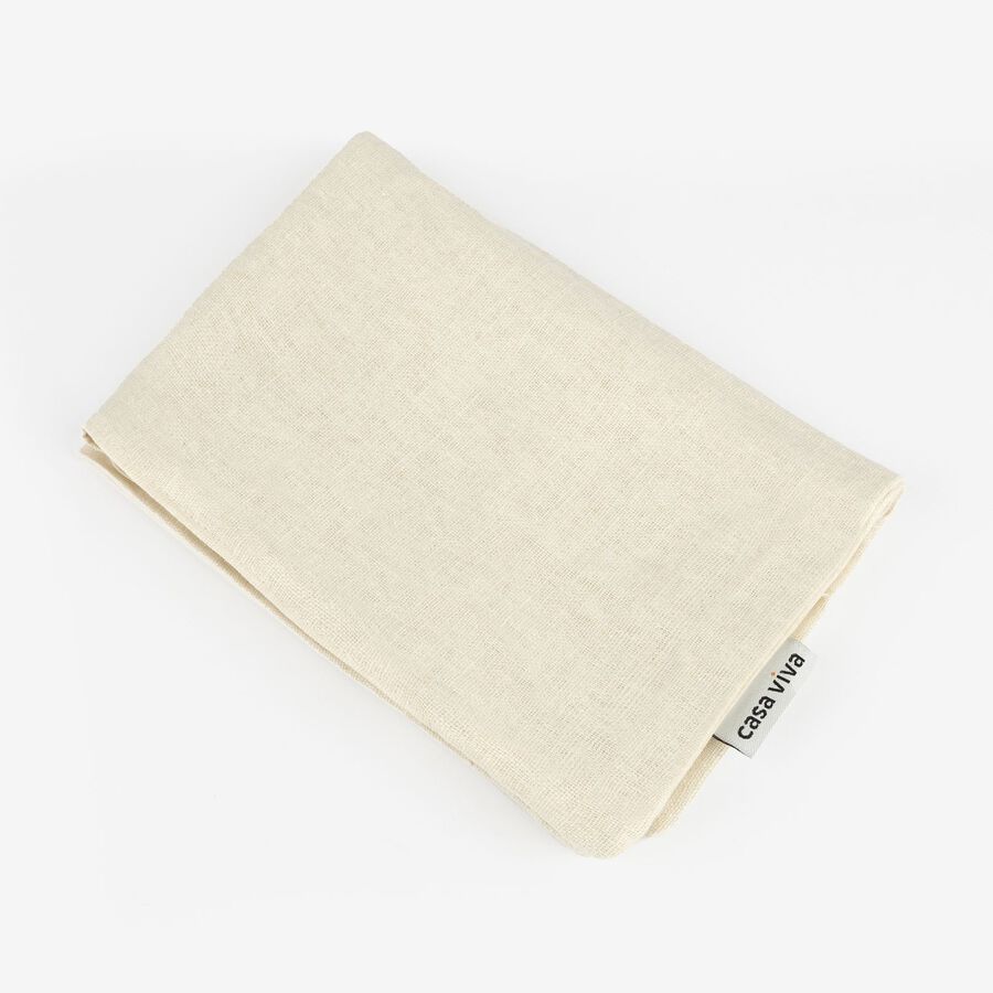 Funda de coj&iacute;n blanca de lino Detroit 30x45cm