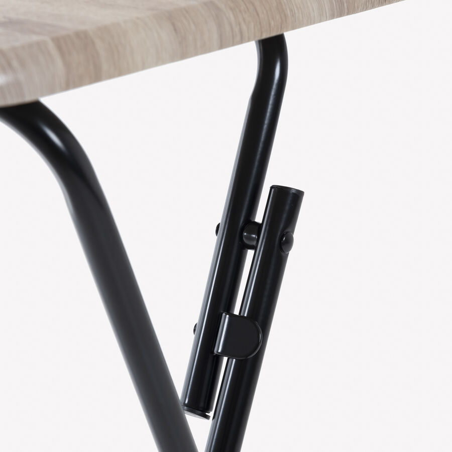 Mesa auxiliar de madera plegable marron 48x38x64cm