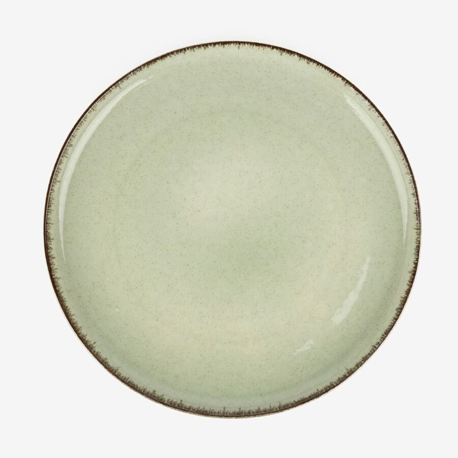 Plato llano de porcelana verde Olite &Oslash;27cm