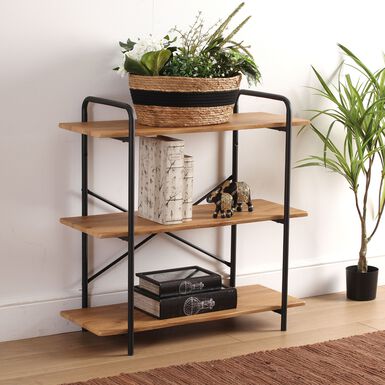 Estantería de madera DM con 3 estantes Oslo 80x34x80cm