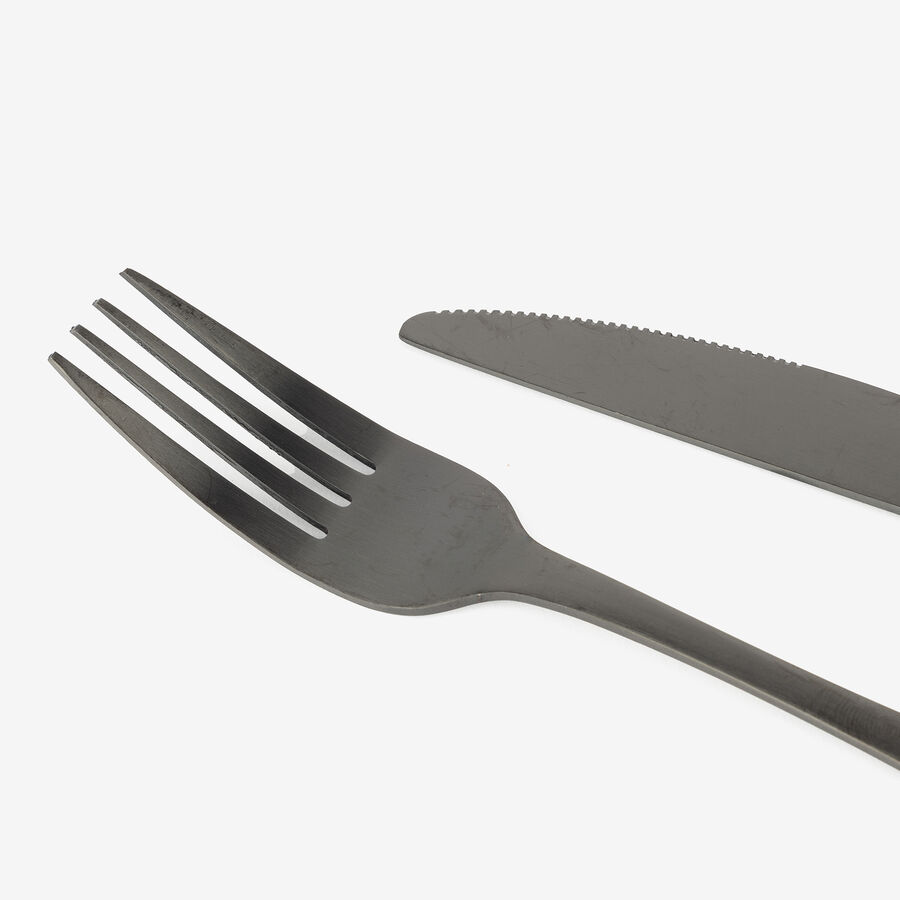 Cuberter&iacute;a de 16 piezas de acero inoxidable negro