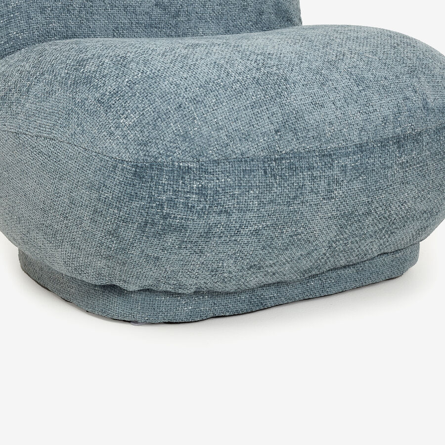 Butaca de algodón azul claro Aicha 85x82x77cm Clau&Chloe