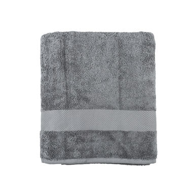 Toalla de ducha de algodón gris oscuro Vic 70x140cm - 500 gr/m²