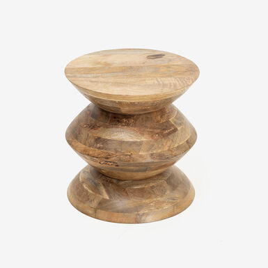 Mesa auxiliar de madera de mango Talara &Oslash;40x40cm