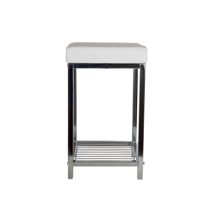 Taburete de baño blanco 30x50cm