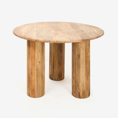 Mesa de comedor de madera de acacia Siba Ø120x77cm Clau&Chloe