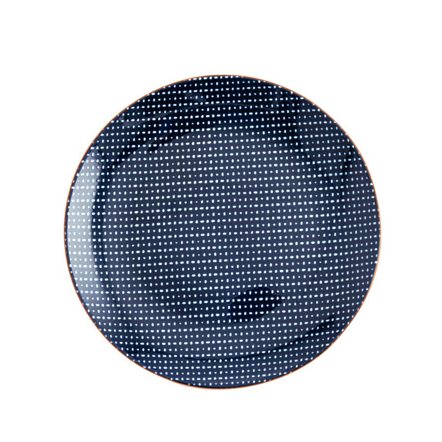 Vajilla 18 piezas porcelana azul Moon