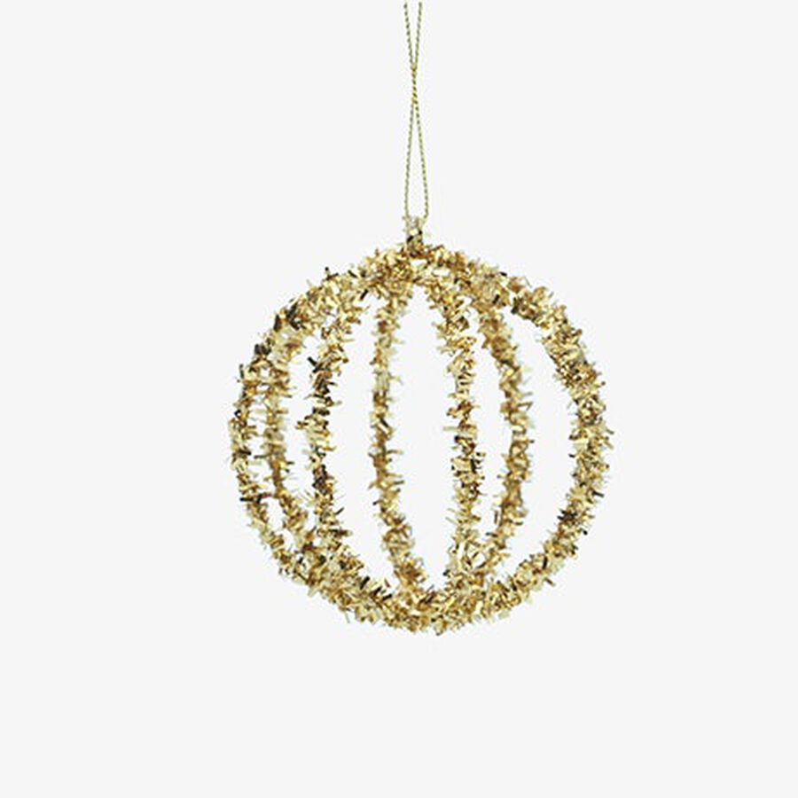 Bola de Navidad abierta dorada 8cm