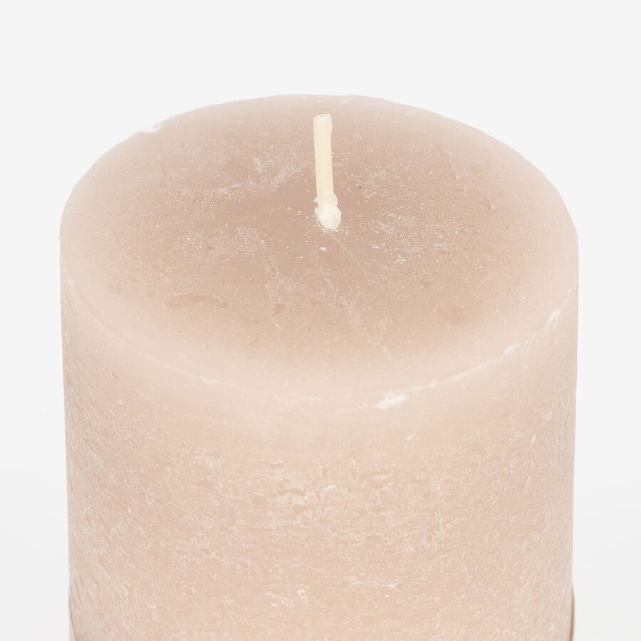 Vela decorativa cilindro rosa claro Kanea &Oslash;6x8cm