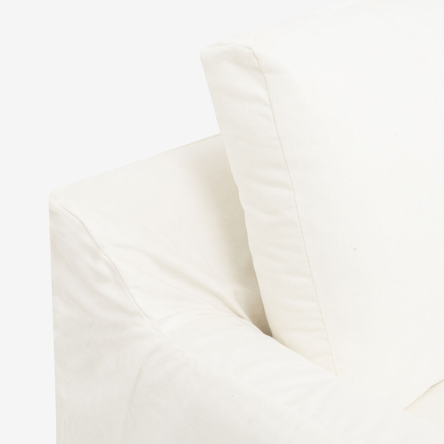 Sofá de 3 plazas de lino blanco Ibi 200x105x100cm Clau&Chloe