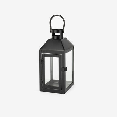 Farol de metal negro Fenjer Ø10x23cm