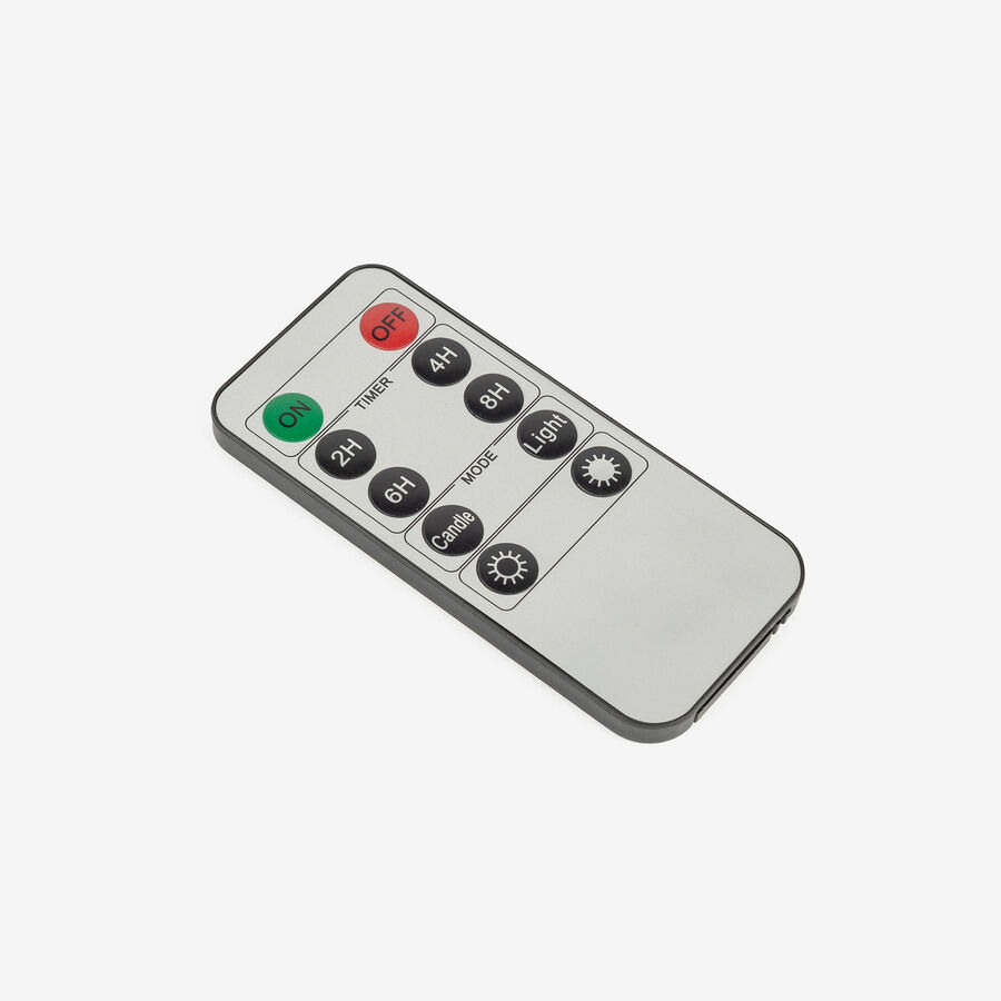 Set de 3 velas LED marfil con mando 15-20-25 cm