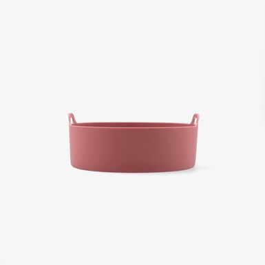 Cesta redonda de airfryer marr&oacute;n de silicona Terrae 18cm 