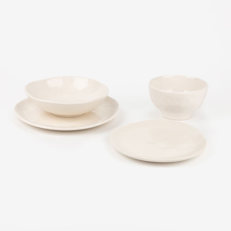 Plato hondo de gres blanco Nordic Ø20cm