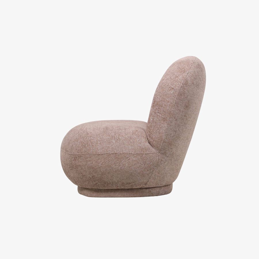 Butaca de algodón marrón Aicha 85x82x77cm Clau&Chloe