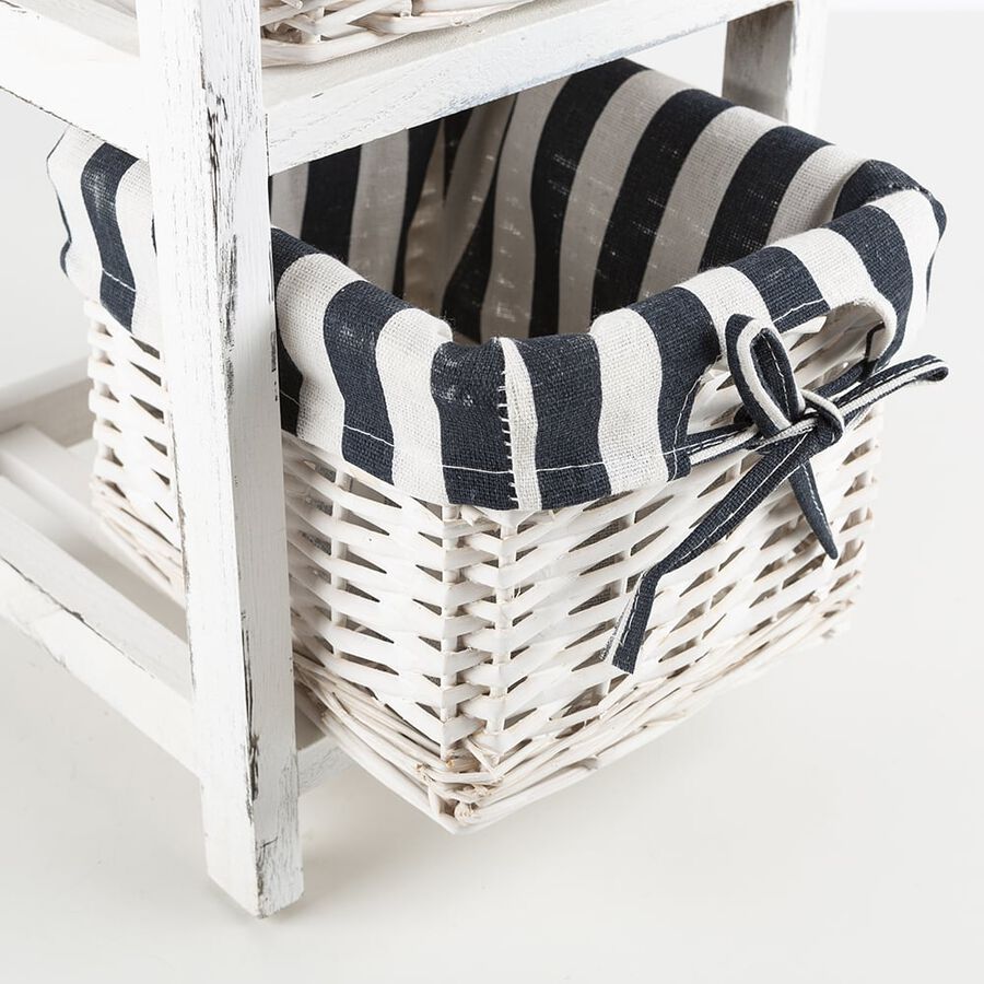 Estanter&iacute;a baja de madera blanca 25x25x45cm