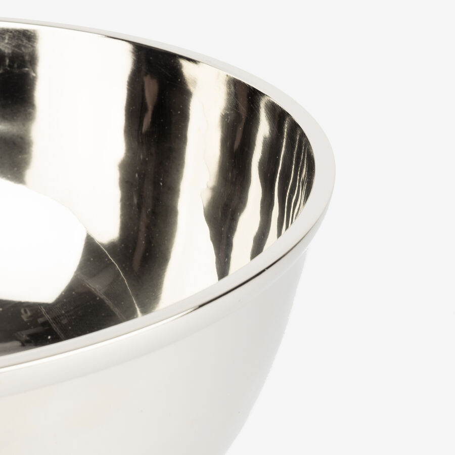 Cubitera de aluminio plateado con pie &Oslash;31,5x20cm