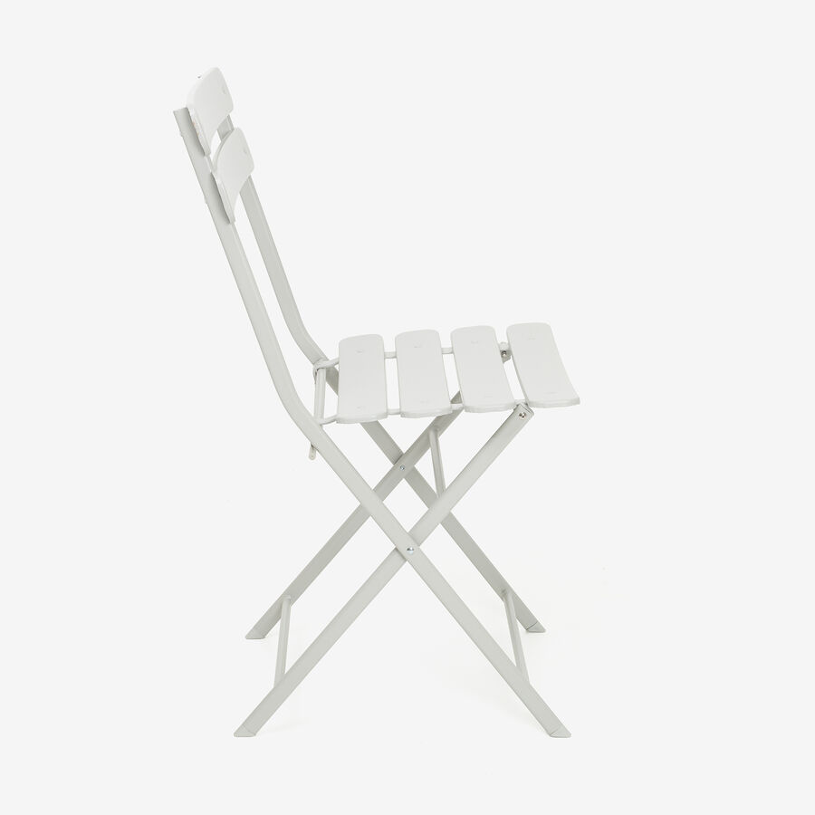 Silla de jardín plegable de metal gris Bistro 40x38x90cm