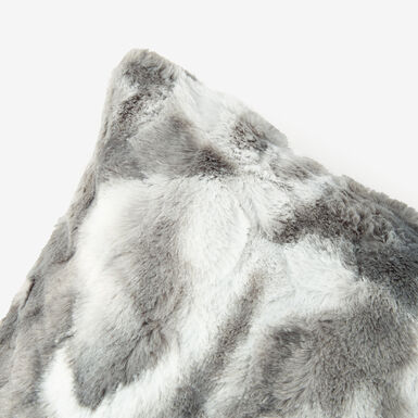 Funda de cojín de pelo gris 45x45cm