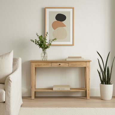 Consola de madera de mango Tallin 120x40x76cm