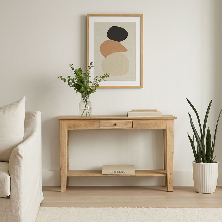 Consola de madera de mango Tallin 120x40x76cm